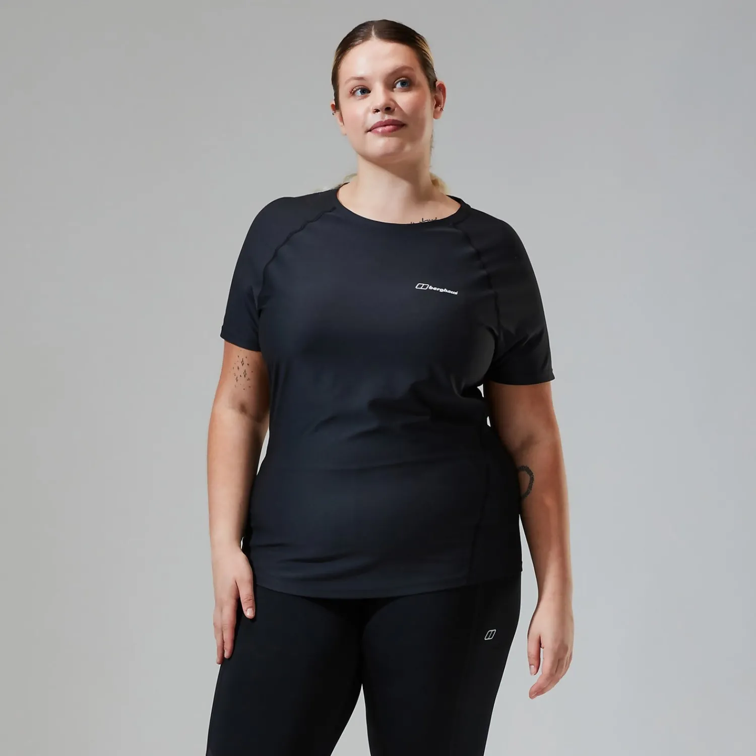 Berghaus Women's 24/7 Tech Tee Super Stretch Crew - Black Discount