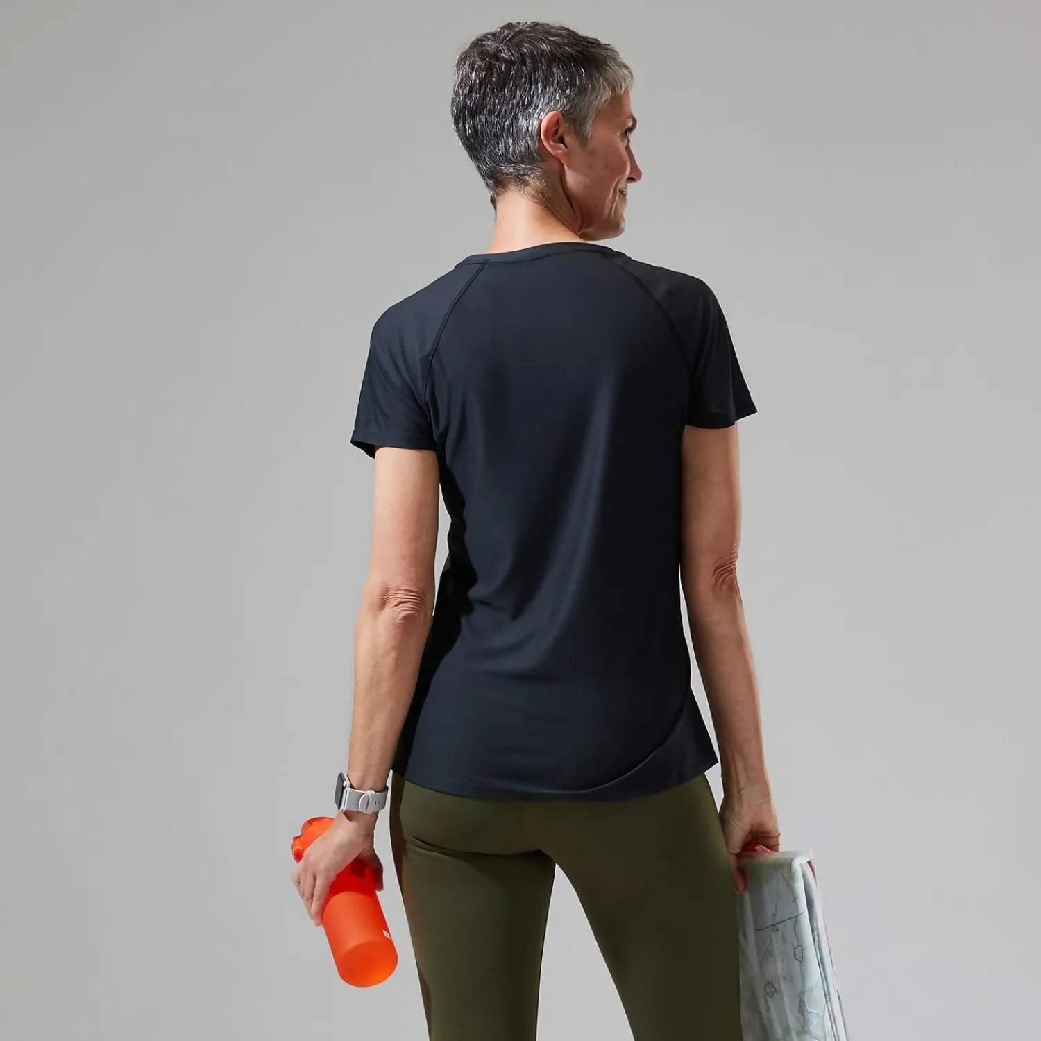 Berghaus Women's 24/7 Tech Tee Super Stretch Crew - Black Discount