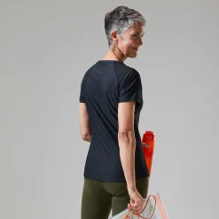 Berghaus Women's 24/7 Tech Tee Super Stretch Crew - Black Discount