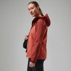 Berghaus Women's Arnaby Hooded Waterproof Jacket - Red New