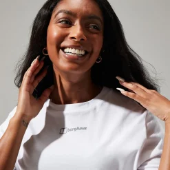 Berghaus Women's Boyfriend Logo Short Sleeve Tee Pure White Outlet