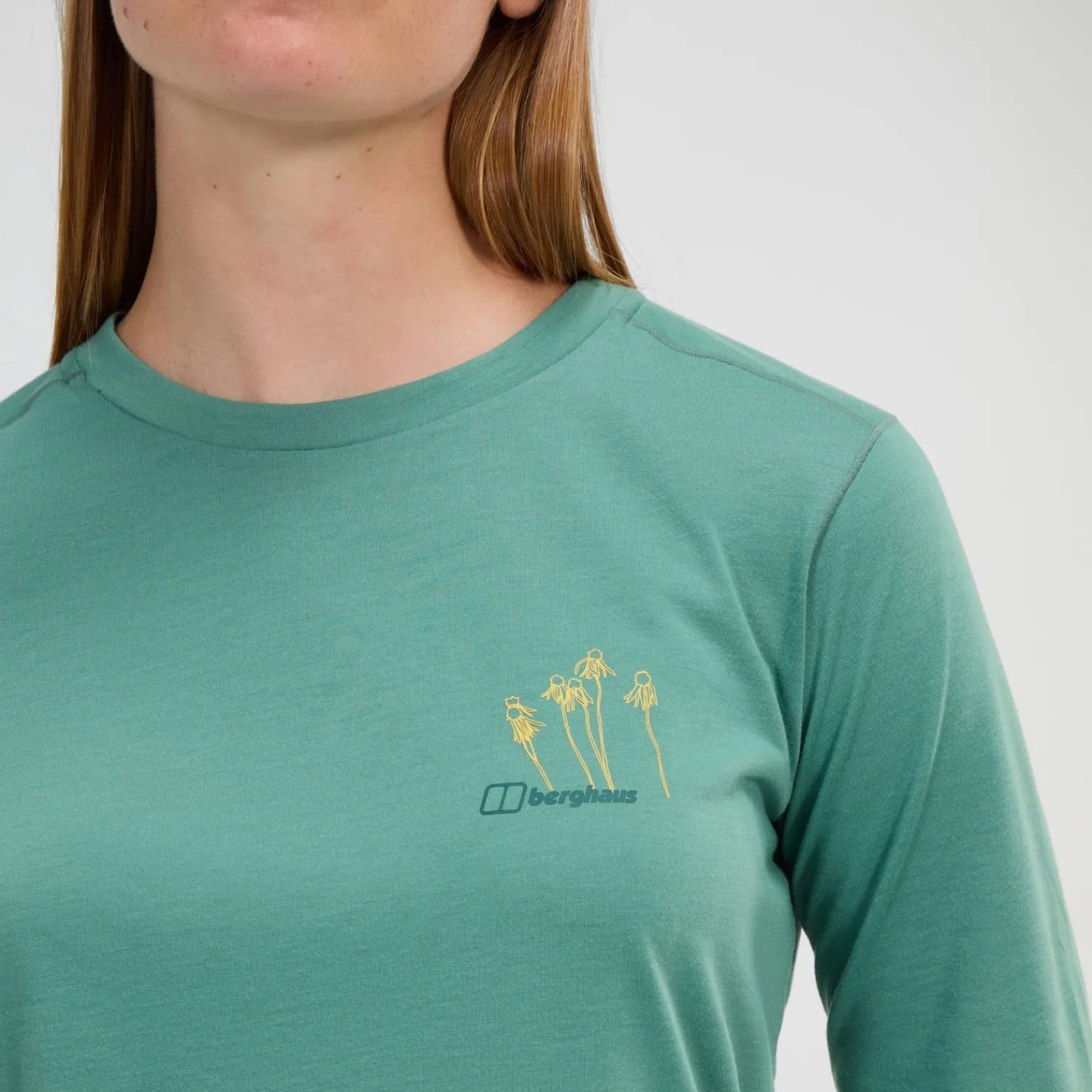 Berghaus Women's Coneflower Short Sleeve Tee - Green Clearance