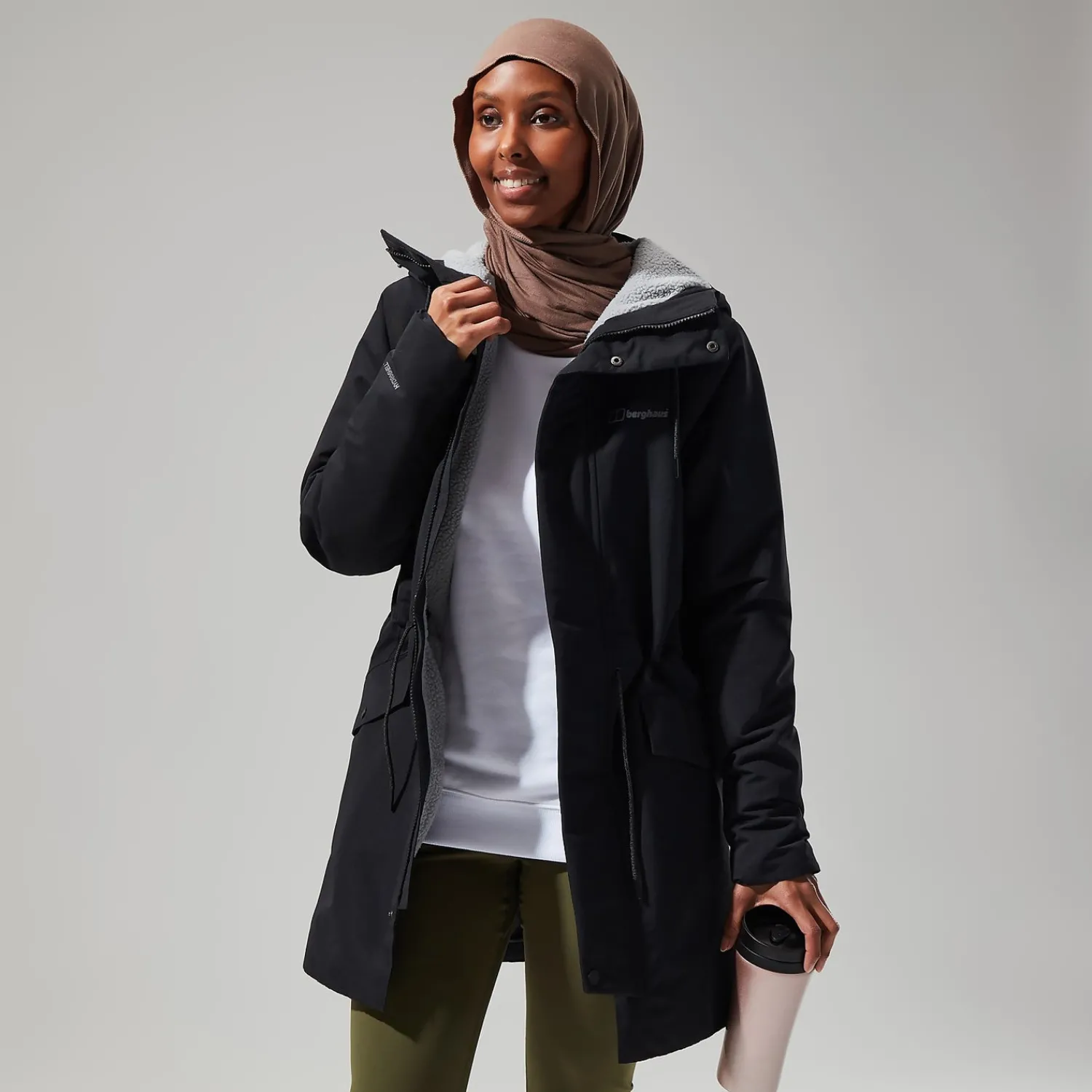 Berghaus Women's Foxghyll Hooded Parka - Black/Grey Outlet