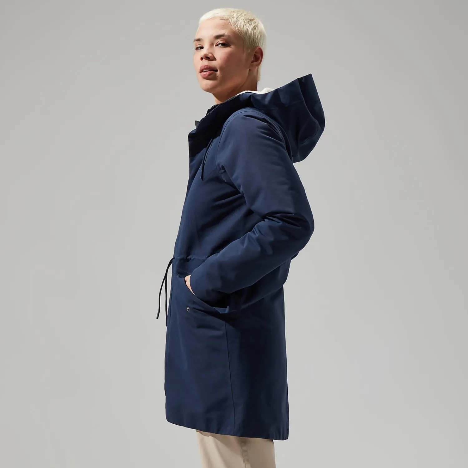 Berghaus Women's Foxghyll Hooded Parka - Dark Blue/Natural Sale
