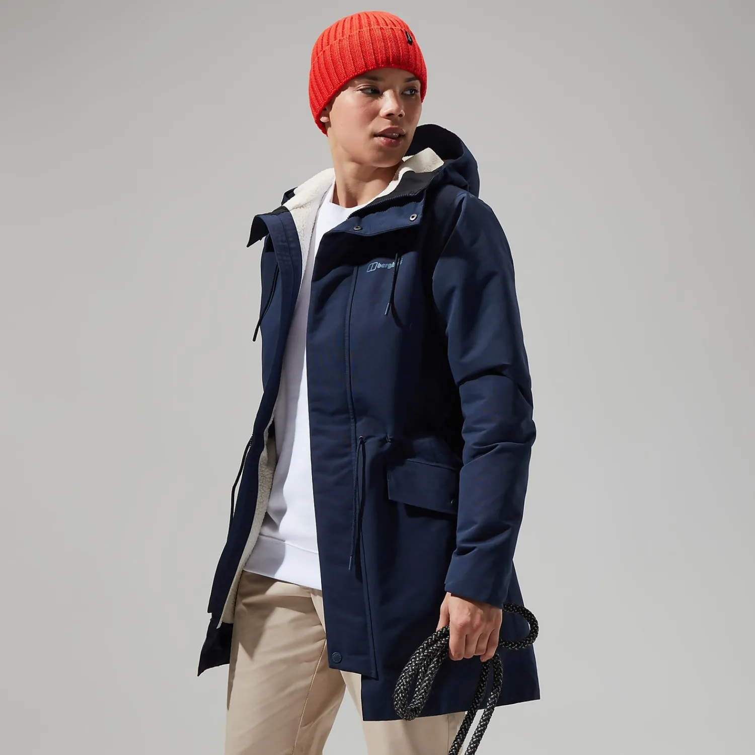 Berghaus Women's Foxghyll Hooded Parka - Dark Blue/Natural Sale