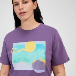 Berghaus Women's Hill Hazed Short Sleeve Tee - Purple Sale