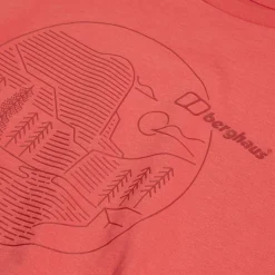 Berghaus Women's Linear Landscape Super Stretch Tee Red Sale