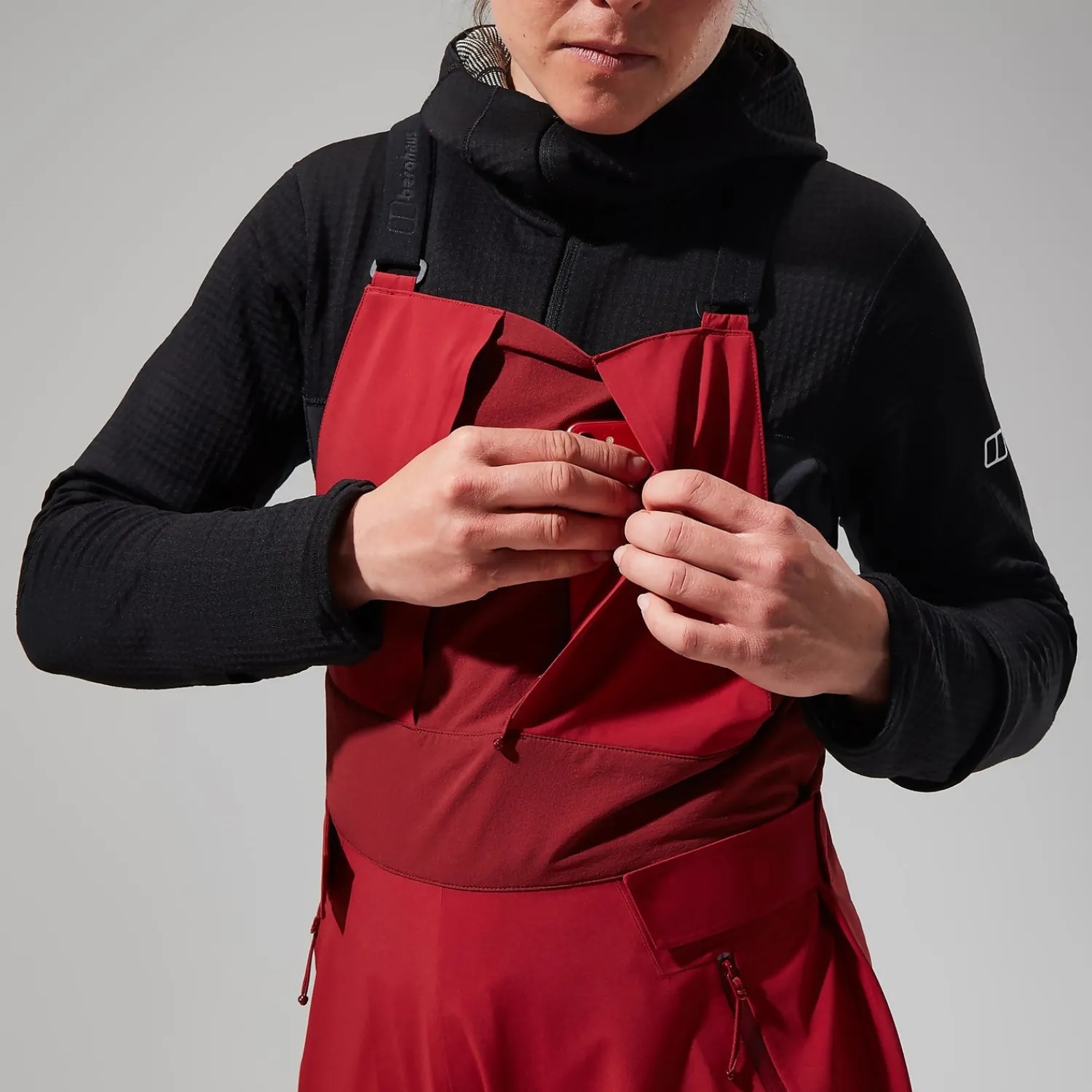 Berghaus Women's MTN Arete Descend GTX Bib Pants - Red Online