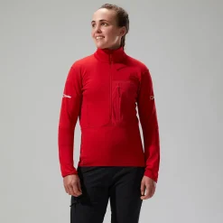 Berghaus Women's MTN Arete LB Half Zip - Red Online