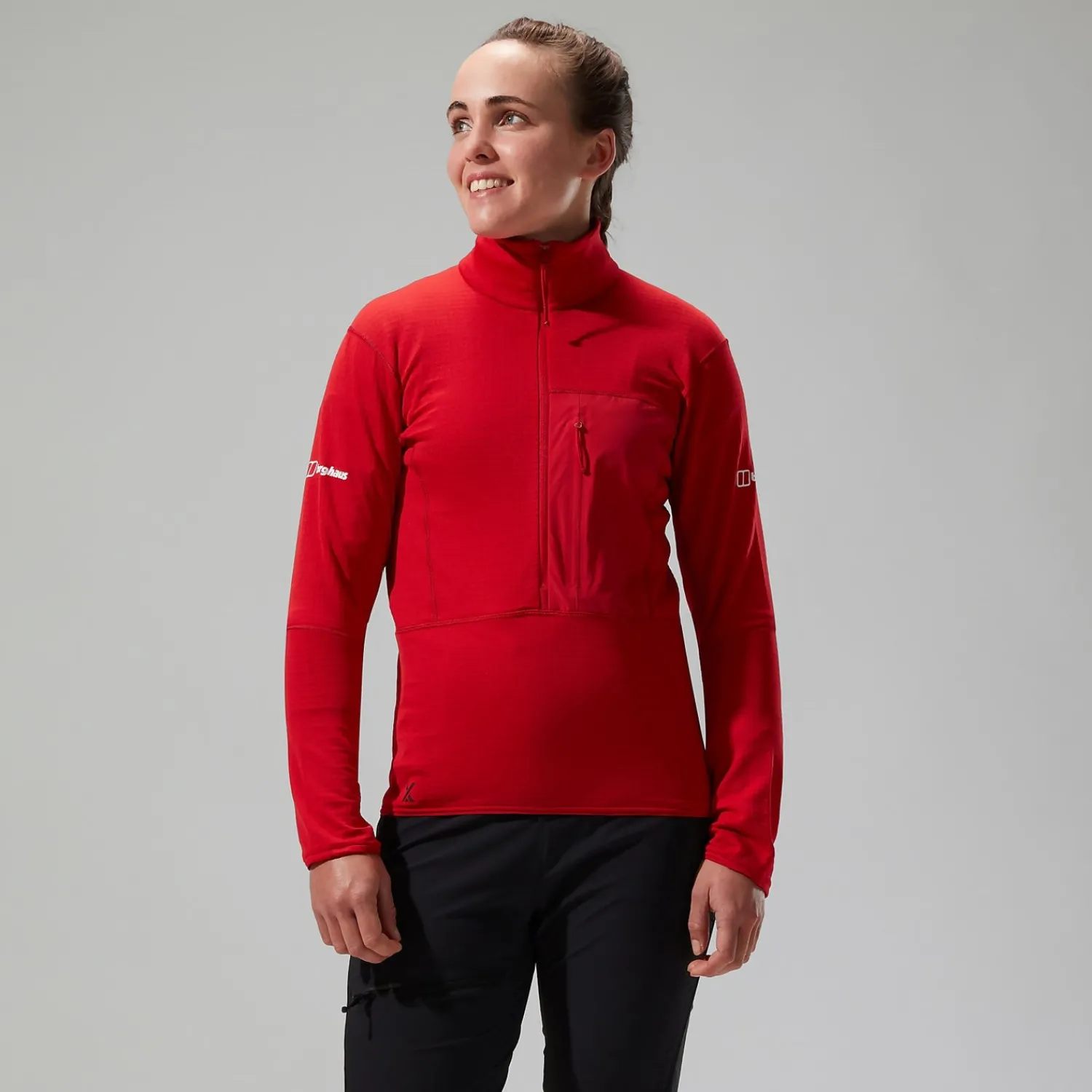 Berghaus Women's MTN Arete LB Half Zip - Red Online