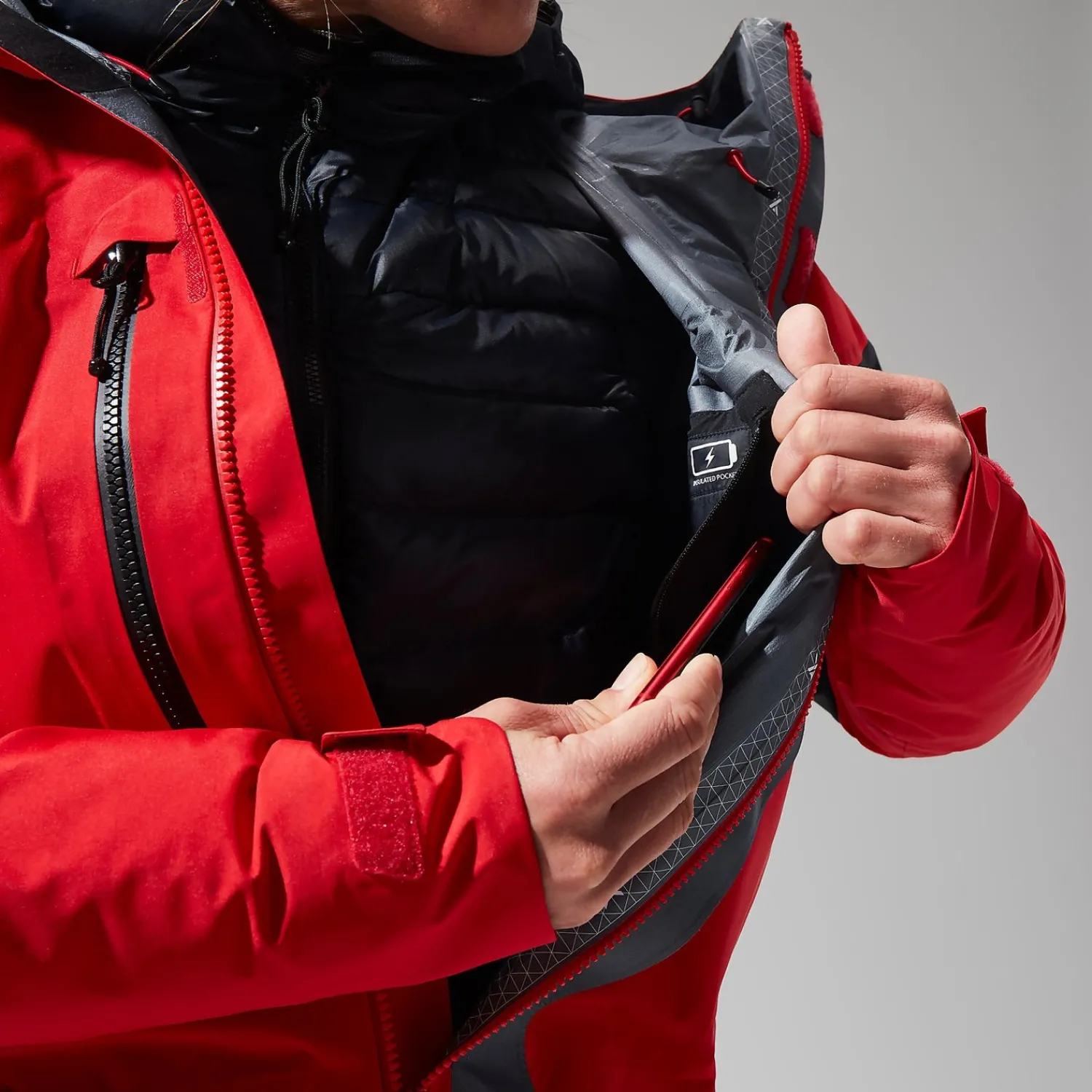 Berghaus Women's MTN Guide GTX Pro Jacket - Red/Black Hot