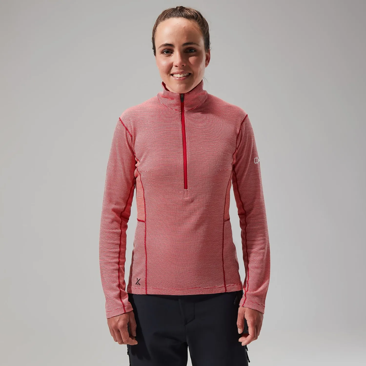 Berghaus Women's MTN Guide Long Sleeve Half Zip - Red Clearance