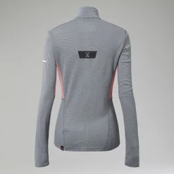 Berghaus Women's MTN Guide Long Sleeve Half Zip - Grey/Red Sale