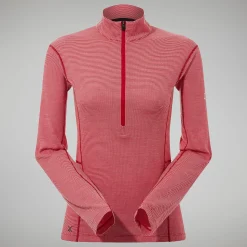 Berghaus Women's MTN Guide Long Sleeve Half Zip - Red Clearance