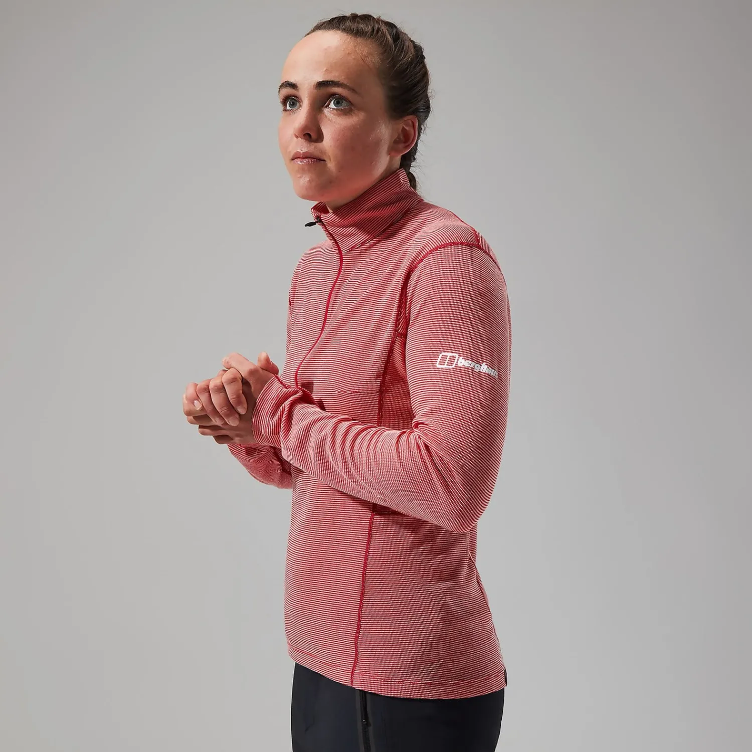 Berghaus Women's MTN Guide Long Sleeve Half Zip - Red Clearance