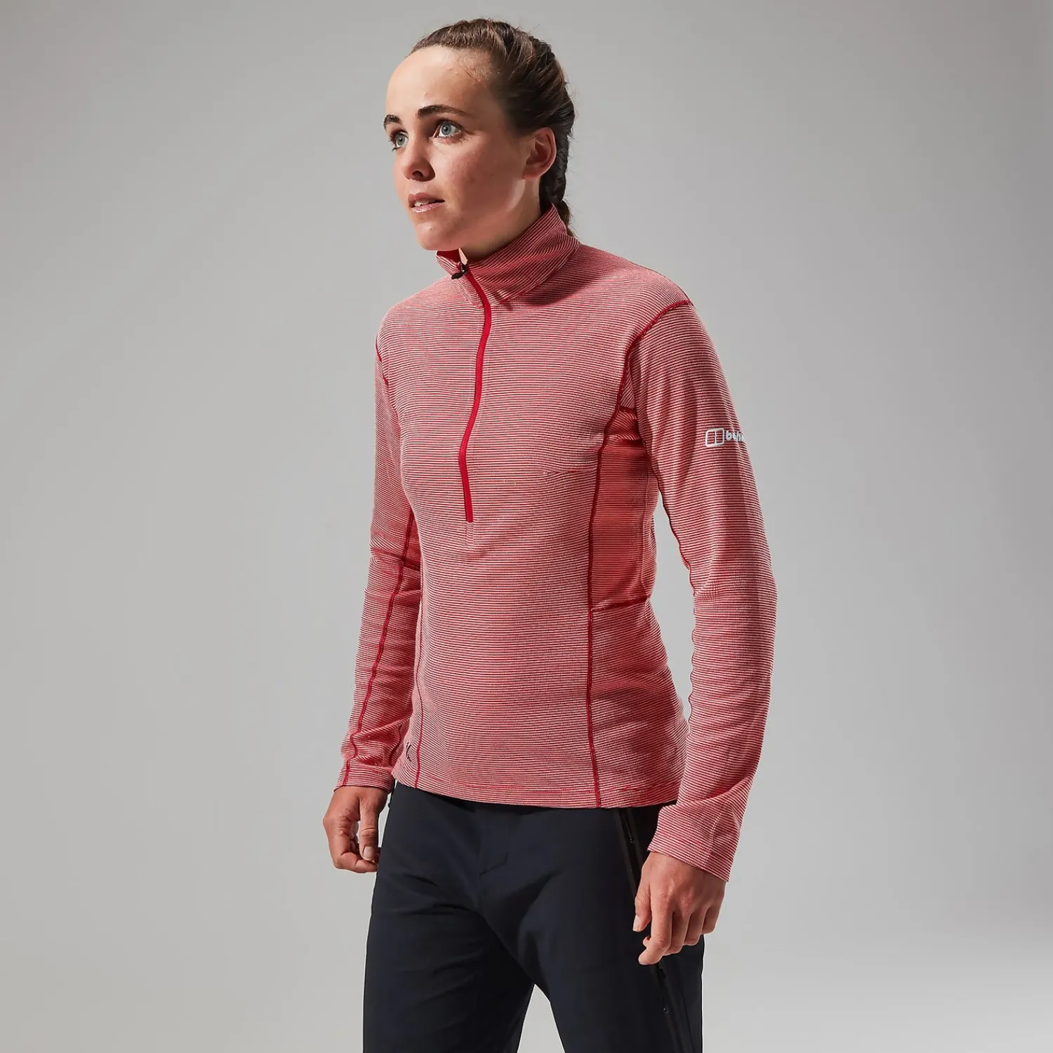 Berghaus Women's MTN Guide Long Sleeve Half Zip - Red Clearance
