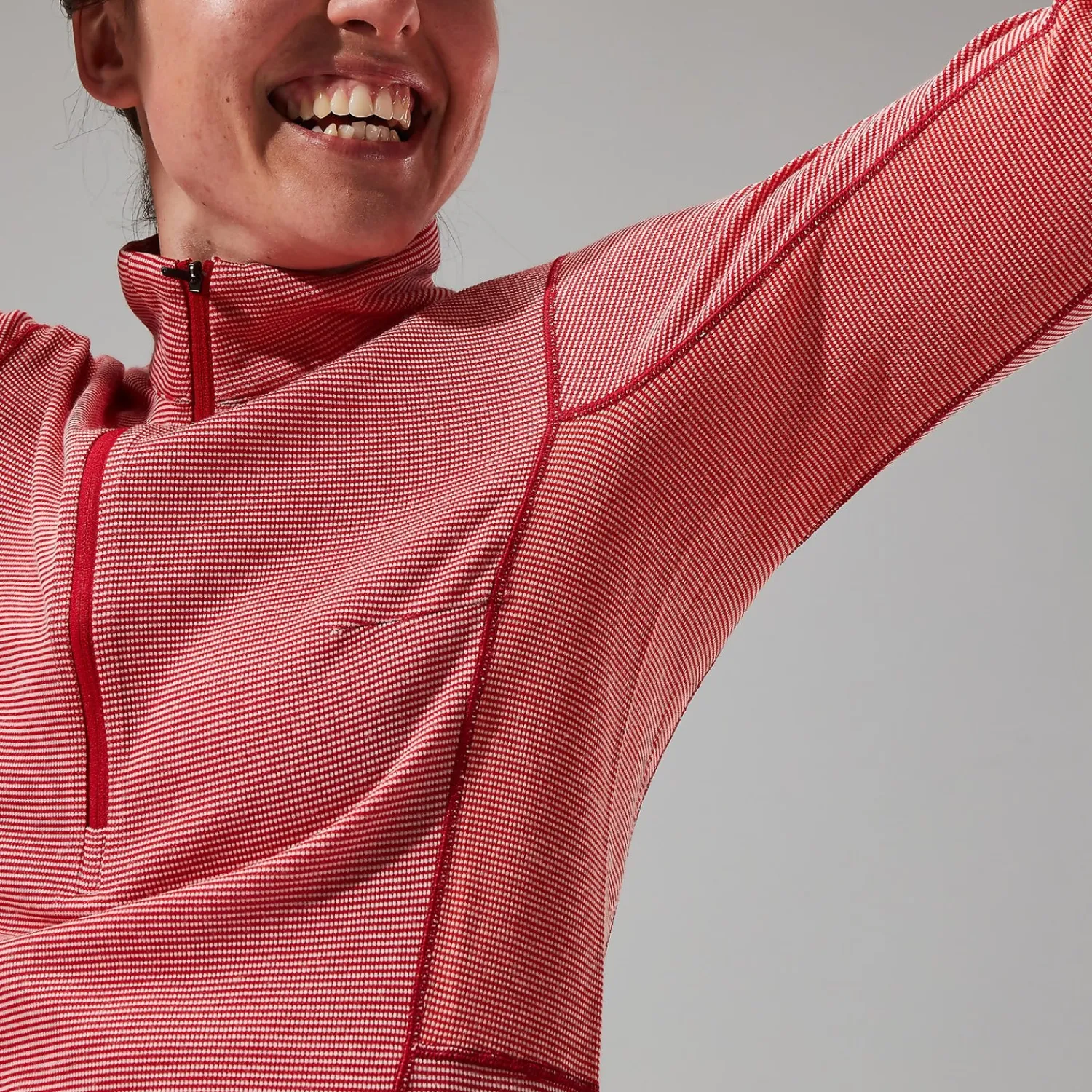 Berghaus Women's MTN Guide Long Sleeve Half Zip - Red Clearance