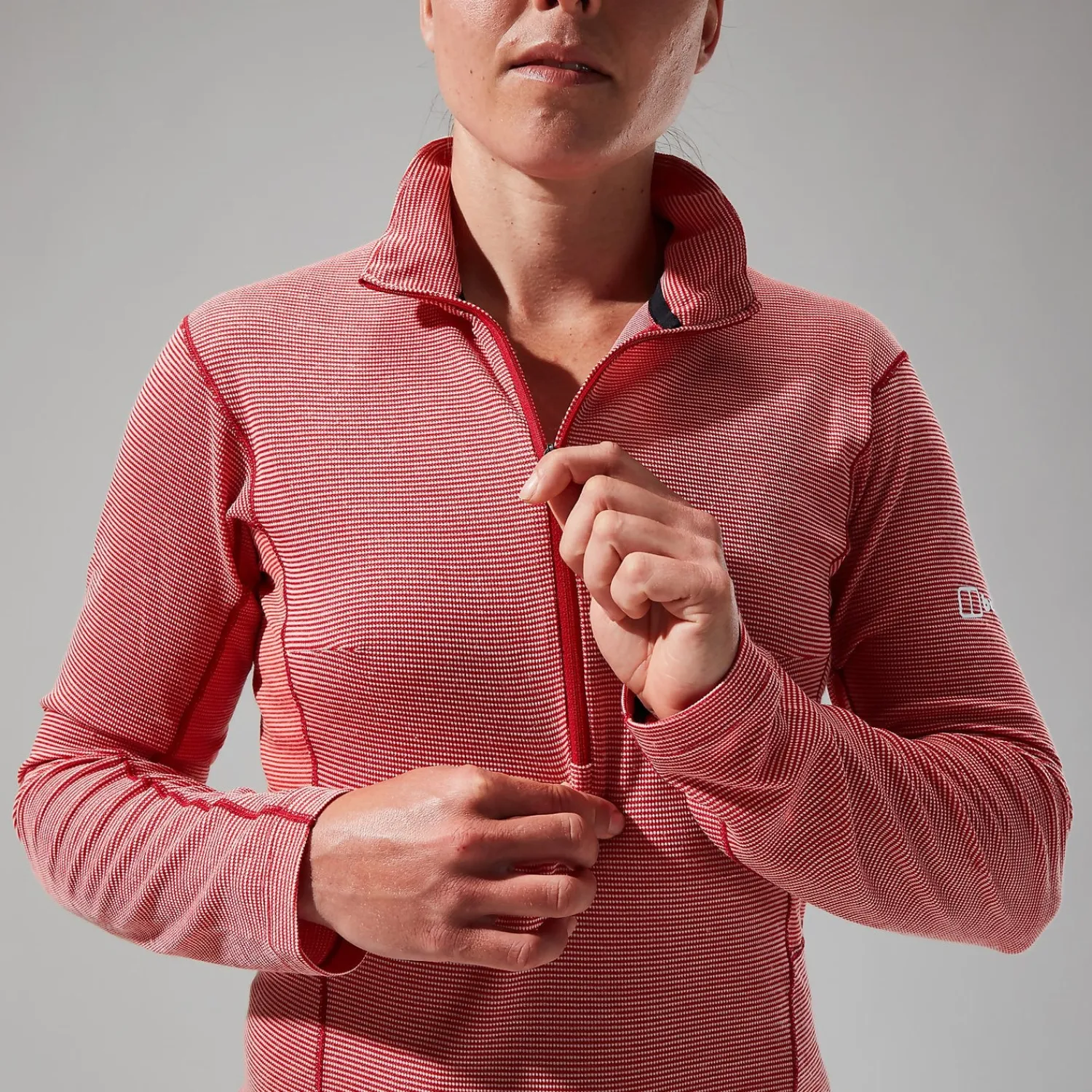 Berghaus Women's MTN Guide Long Sleeve Half Zip - Red Clearance