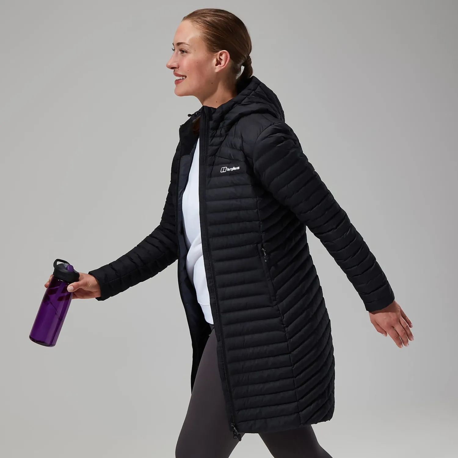 Berghaus Women's Nula Micro Jacket Long - Black Hot