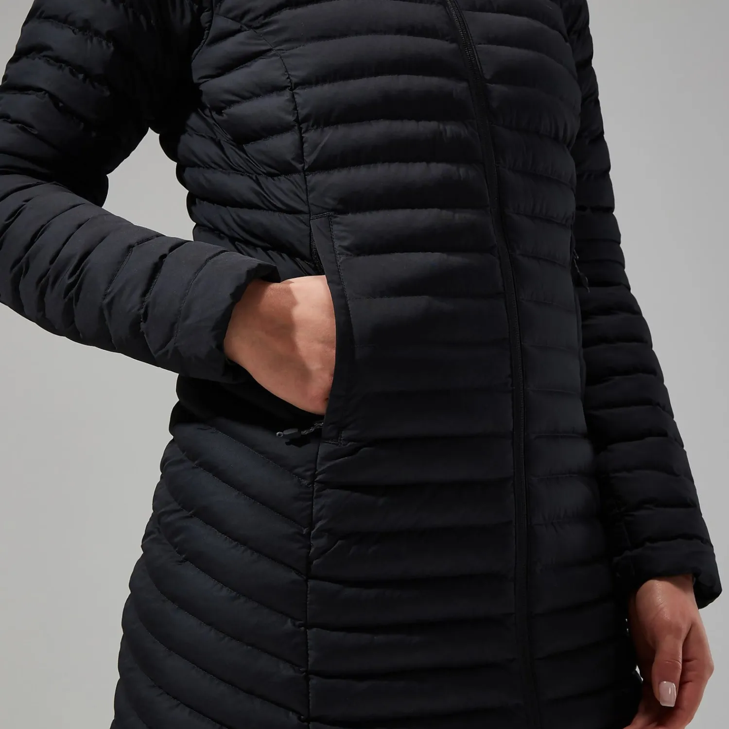 Berghaus Women's Nula Micro Jacket Long - Black Hot