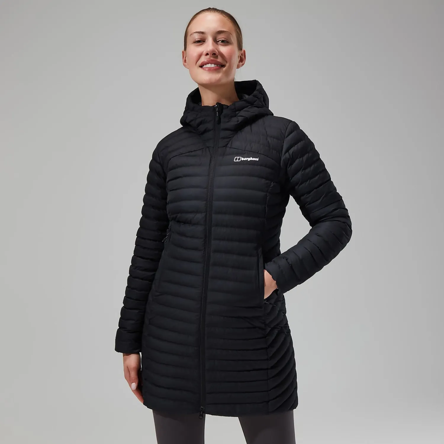 Berghaus Women's Nula Micro Jacket Long - Black Hot