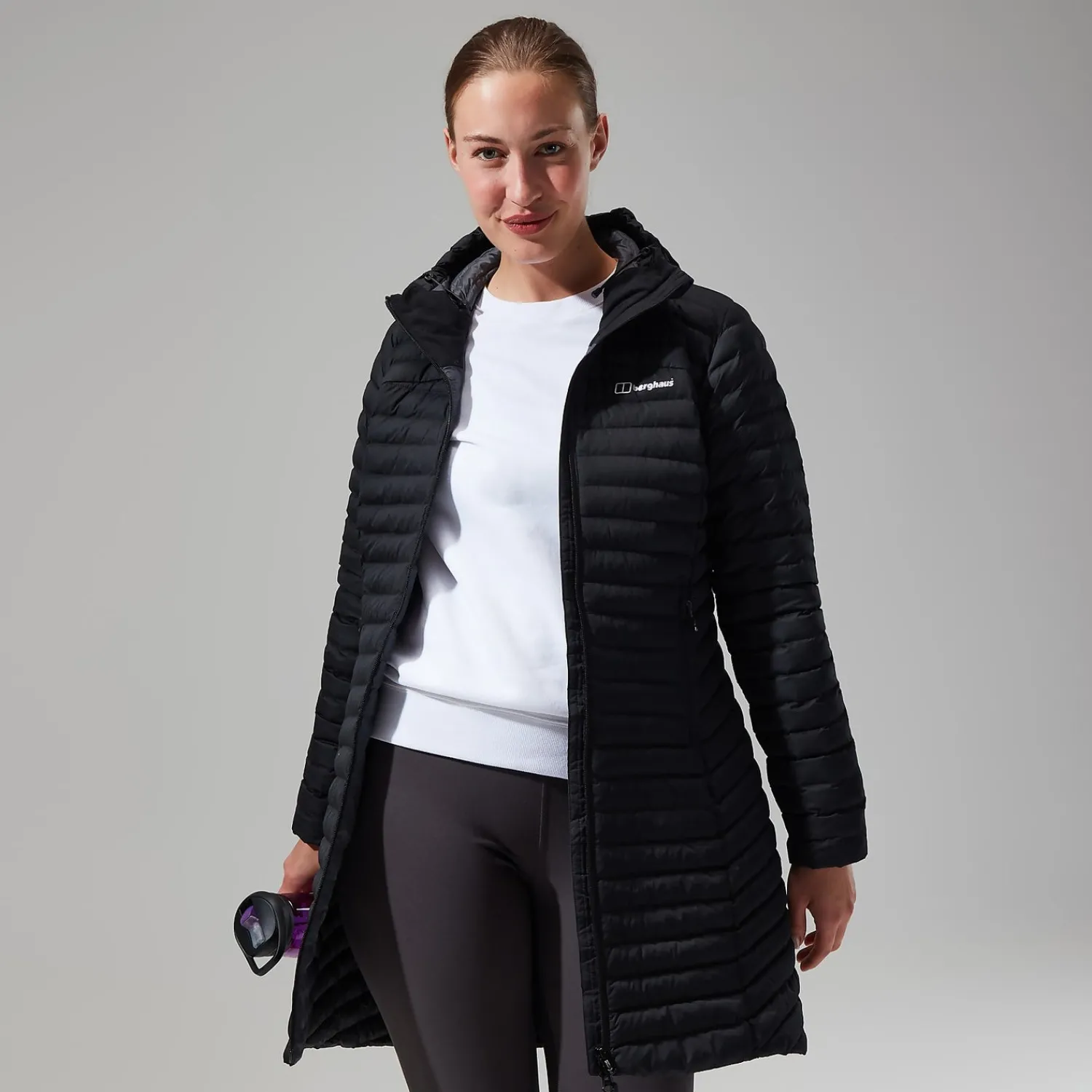 Berghaus Women's Nula Micro Jacket Long - Black Hot
