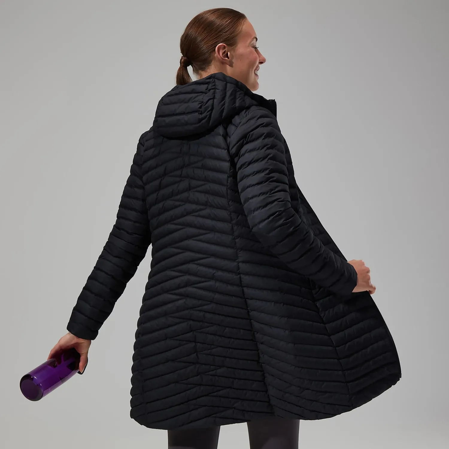 Berghaus Women's Nula Micro Jacket Long - Black Hot