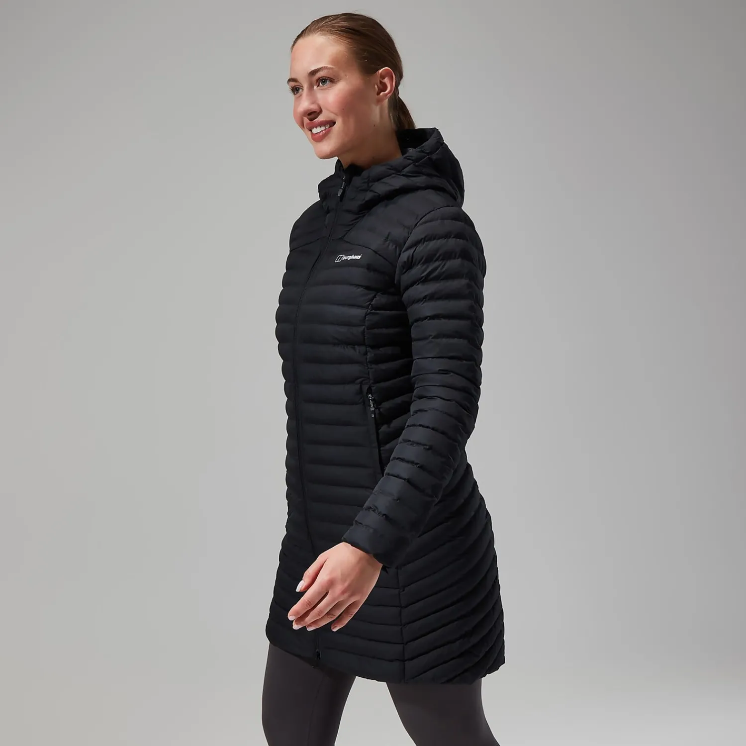 Berghaus Women's Nula Micro Jacket Long - Black Hot