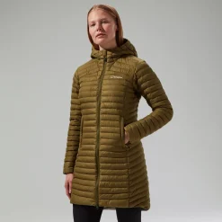 Berghaus Women's Nula Micro Synthetic Insulated Long Jacket - Green New