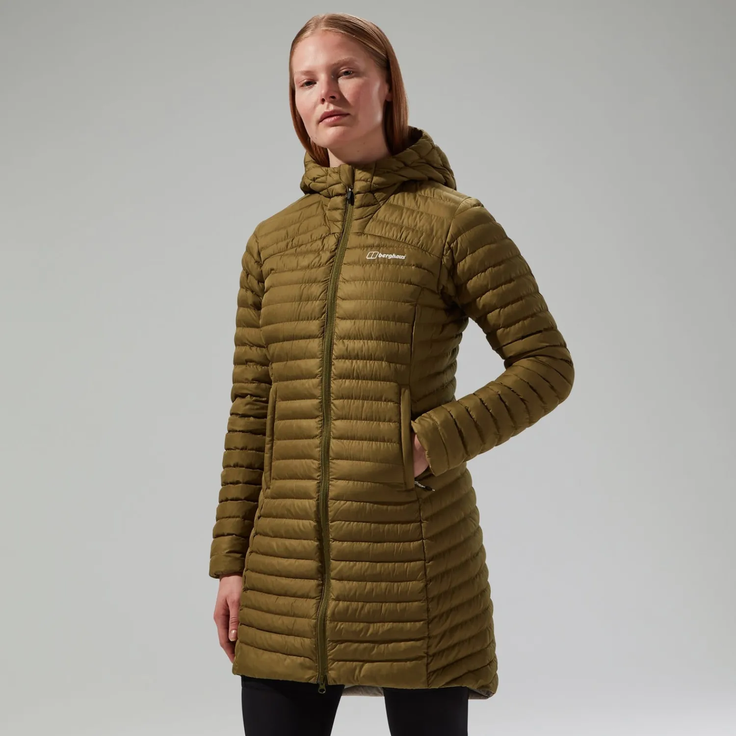 Berghaus Women's Nula Micro Synthetic Insulated Long Jacket - Green New