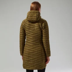 Berghaus Women's Nula Micro Synthetic Insulated Long Jacket - Green New