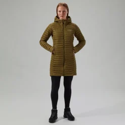 Berghaus Women's Nula Micro Synthetic Insulated Long Jacket - Green New