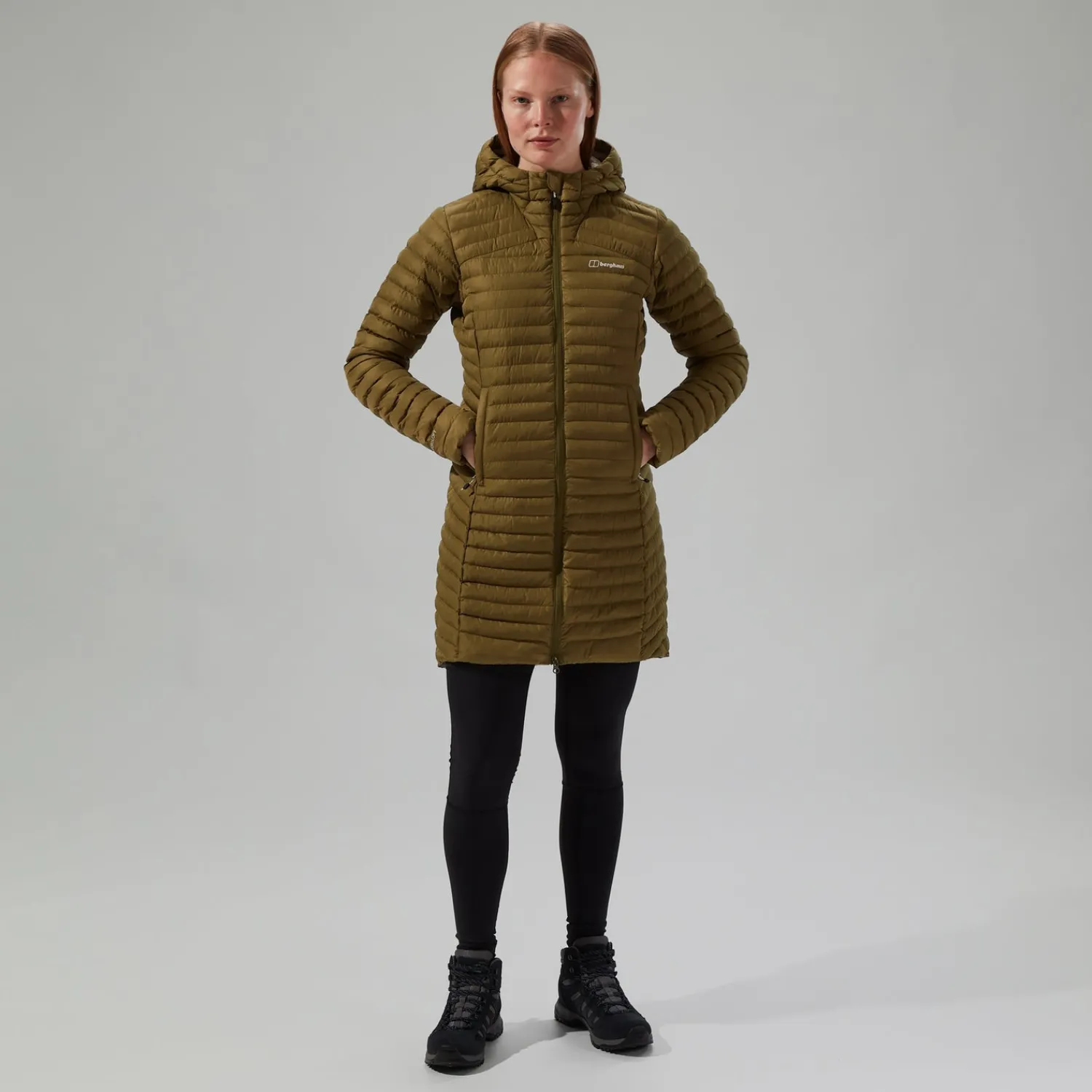 Berghaus Women's Nula Micro Synthetic Insulated Long Jacket - Green New
