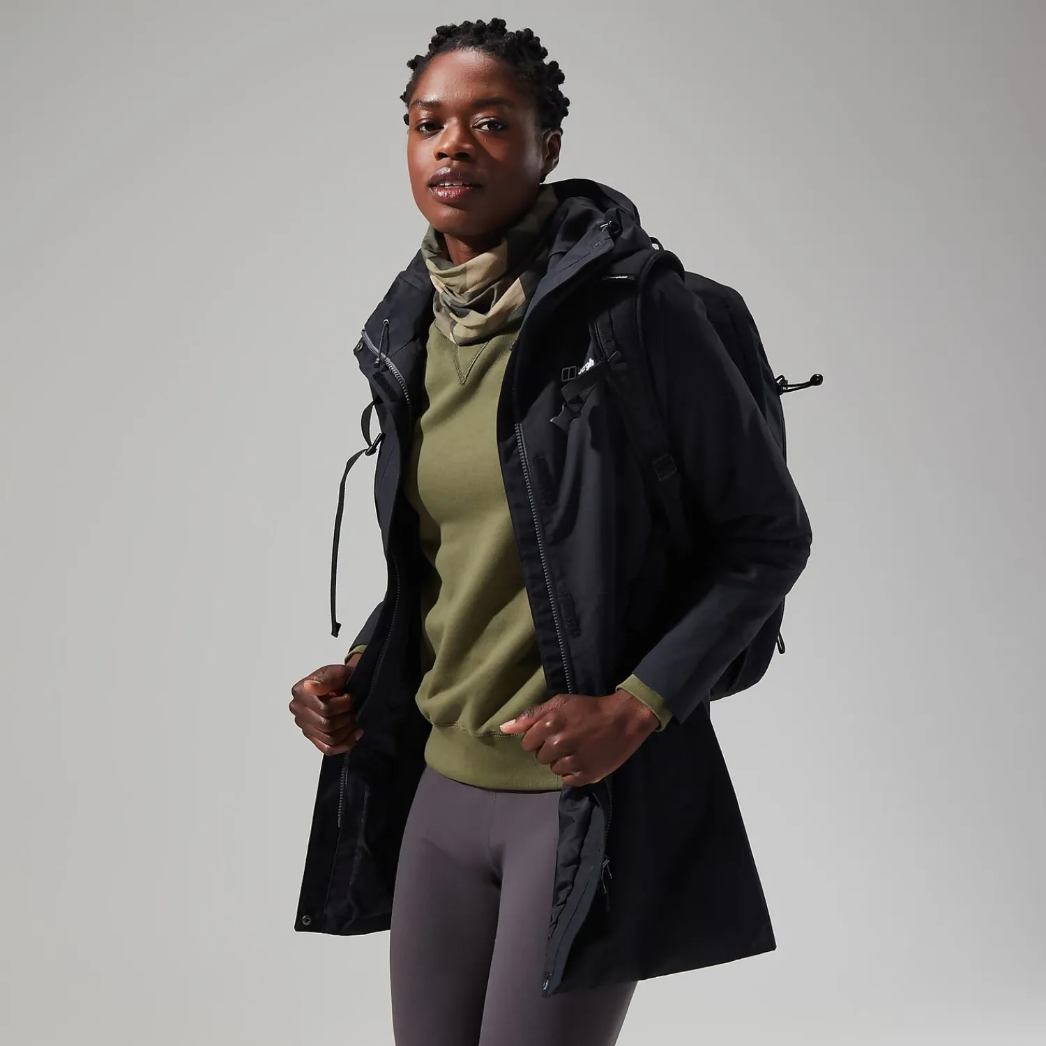 Berghaus Women's Omeara Long Jacket - Black Hot