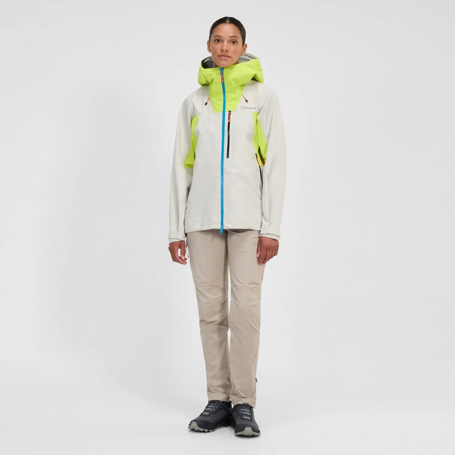 Berghaus Women's Ridge-Seeker Waterproof Jacket - Grey/Yellow Clearance