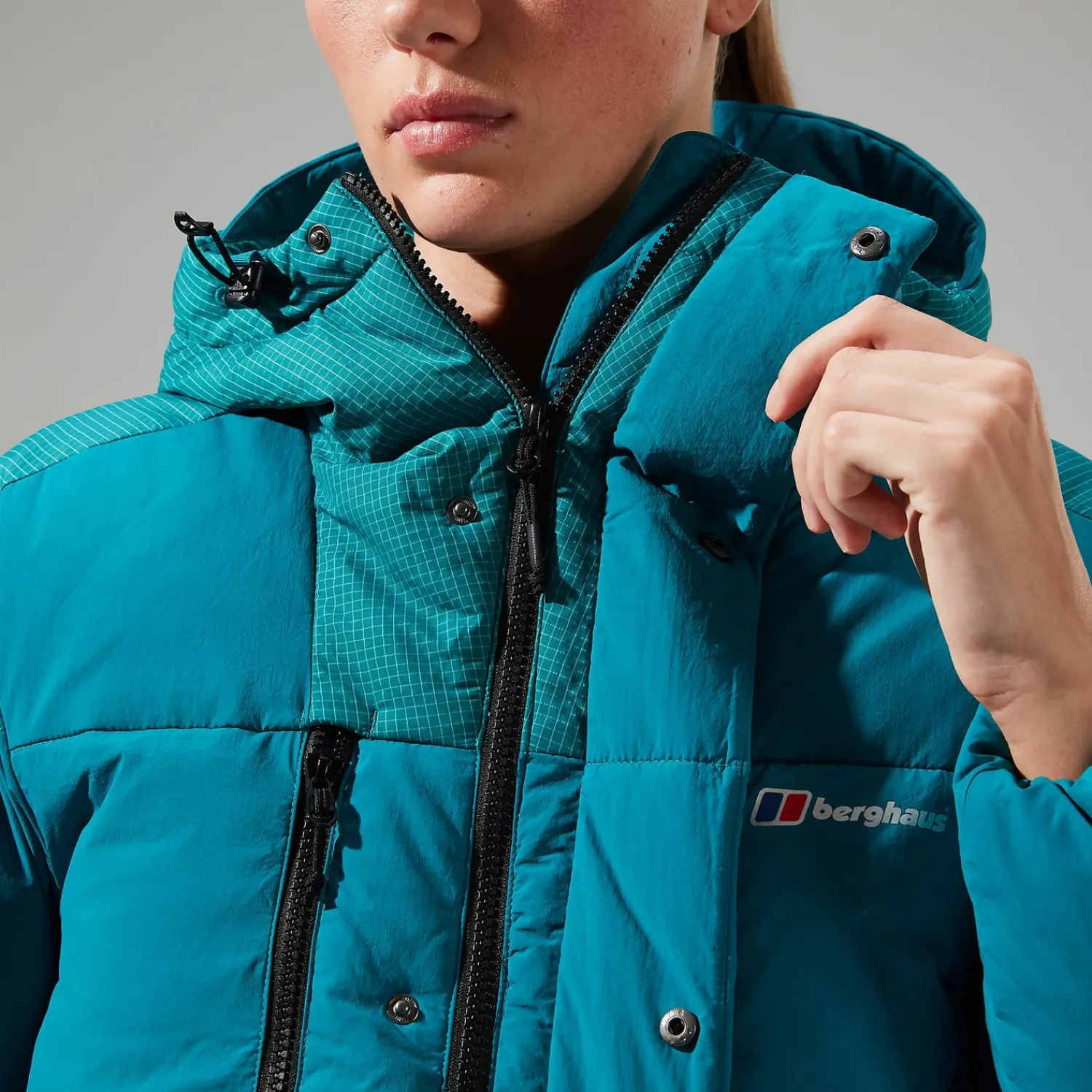 Berghaus Women's Saffren Duster Hooded Down Insulated Jacket - Turquoise Sale
