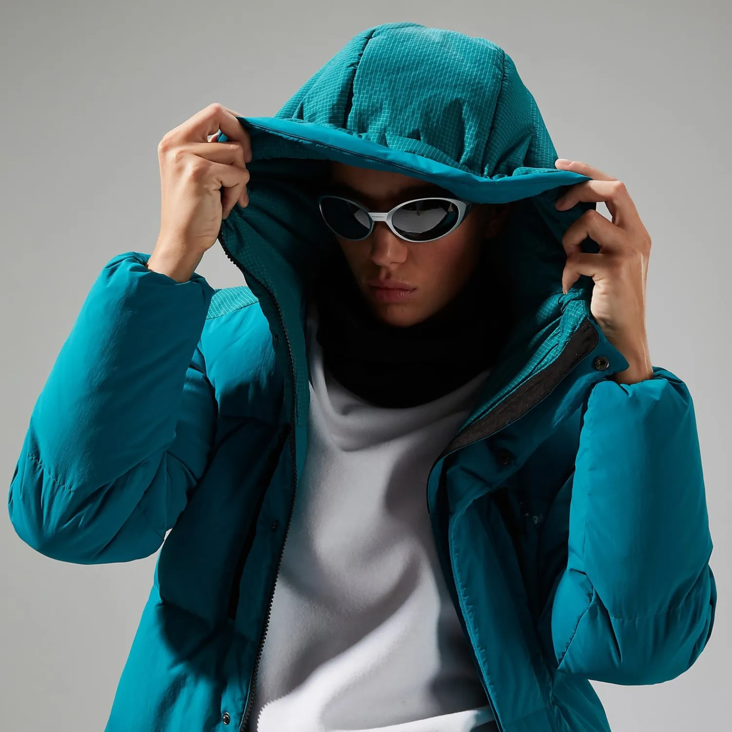 Berghaus Women's Saffren Duster Hooded Down Insulated Jacket - Turquoise Sale