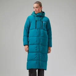 Berghaus Women's Saffren Duster Hooded Down Insulated Jacket - Turquoise Sale