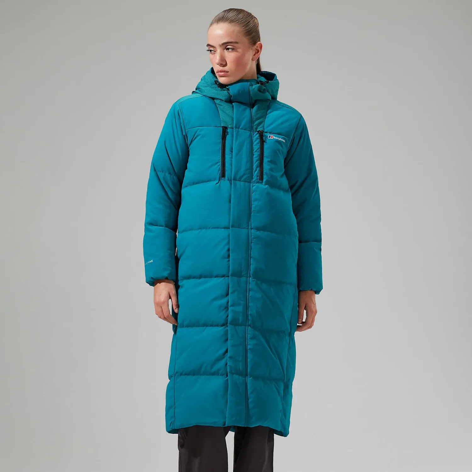Berghaus Women's Saffren Duster Hooded Down Insulated Jacket - Turquoise Sale