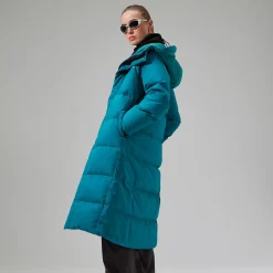 Berghaus Women's Saffren Duster Hooded Down Insulated Jacket - Turquoise Sale