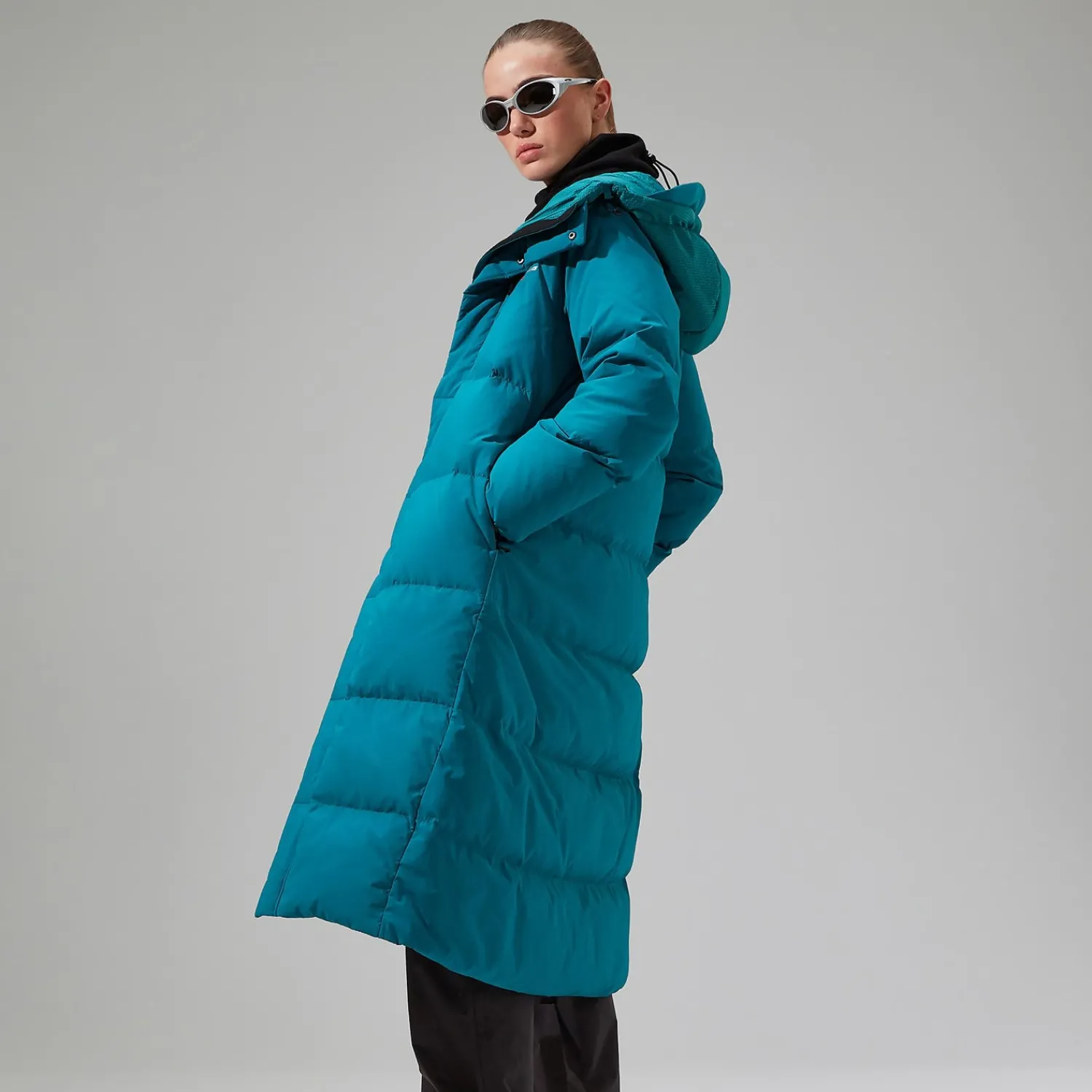 Berghaus Women's Saffren Duster Hooded Down Insulated Jacket - Turquoise Sale