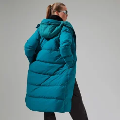 Berghaus Women's Saffren Duster Hooded Down Insulated Jacket - Turquoise Sale