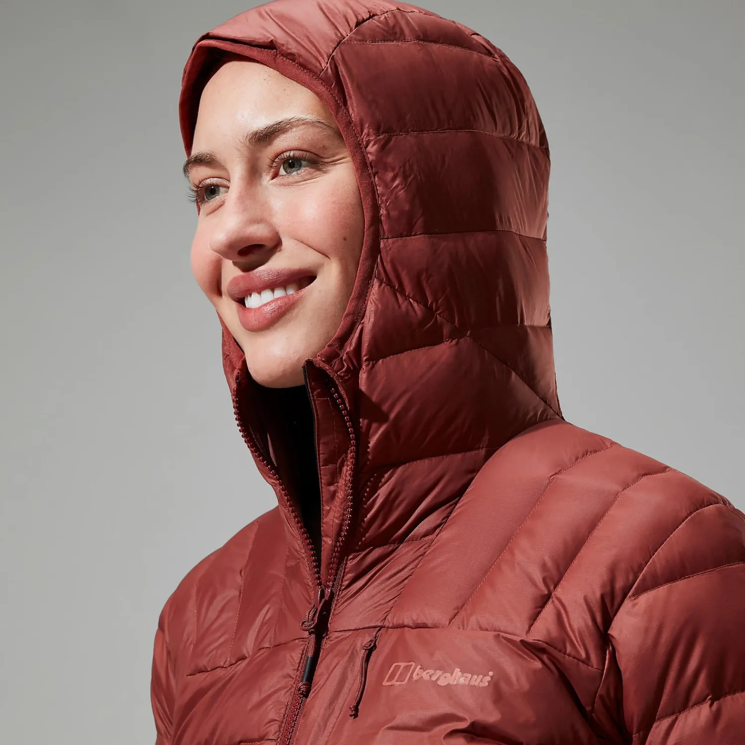 Berghaus Women's Silksworth Hooded Down Insulated Jacket - Red Clearance