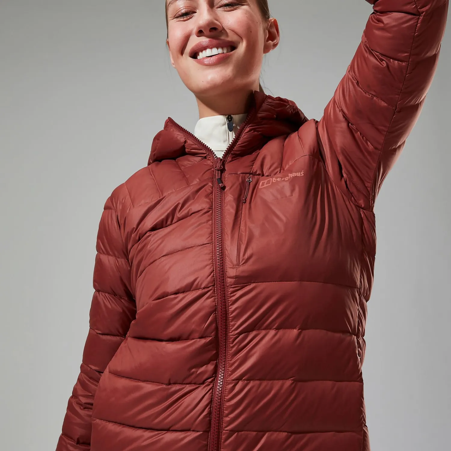 Berghaus Women's Silksworth Hooded Down Insulated Jacket - Red Clearance