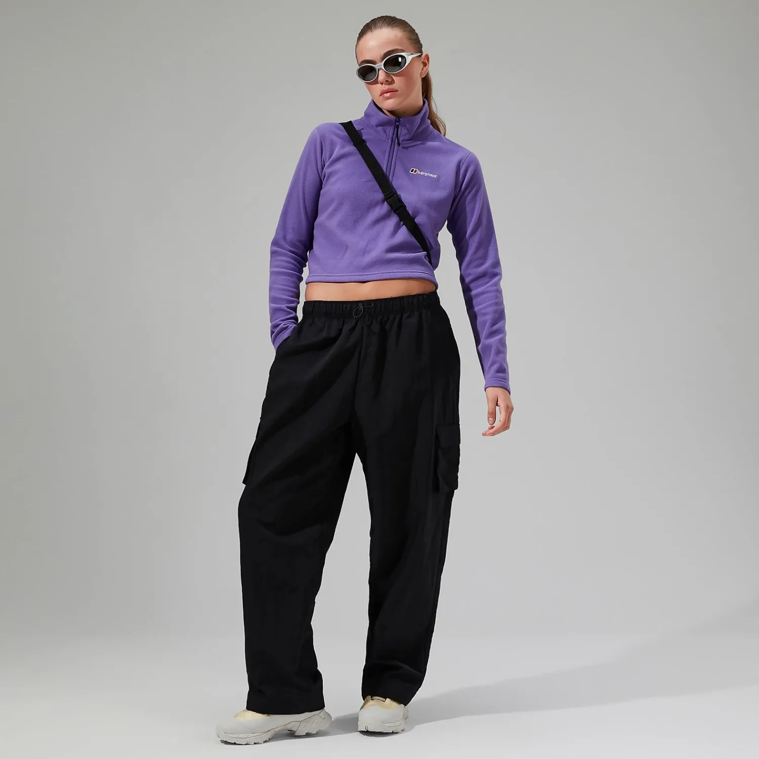 Berghaus Women's URB Prism Cropped Half Zip Fleece - Purple Discount