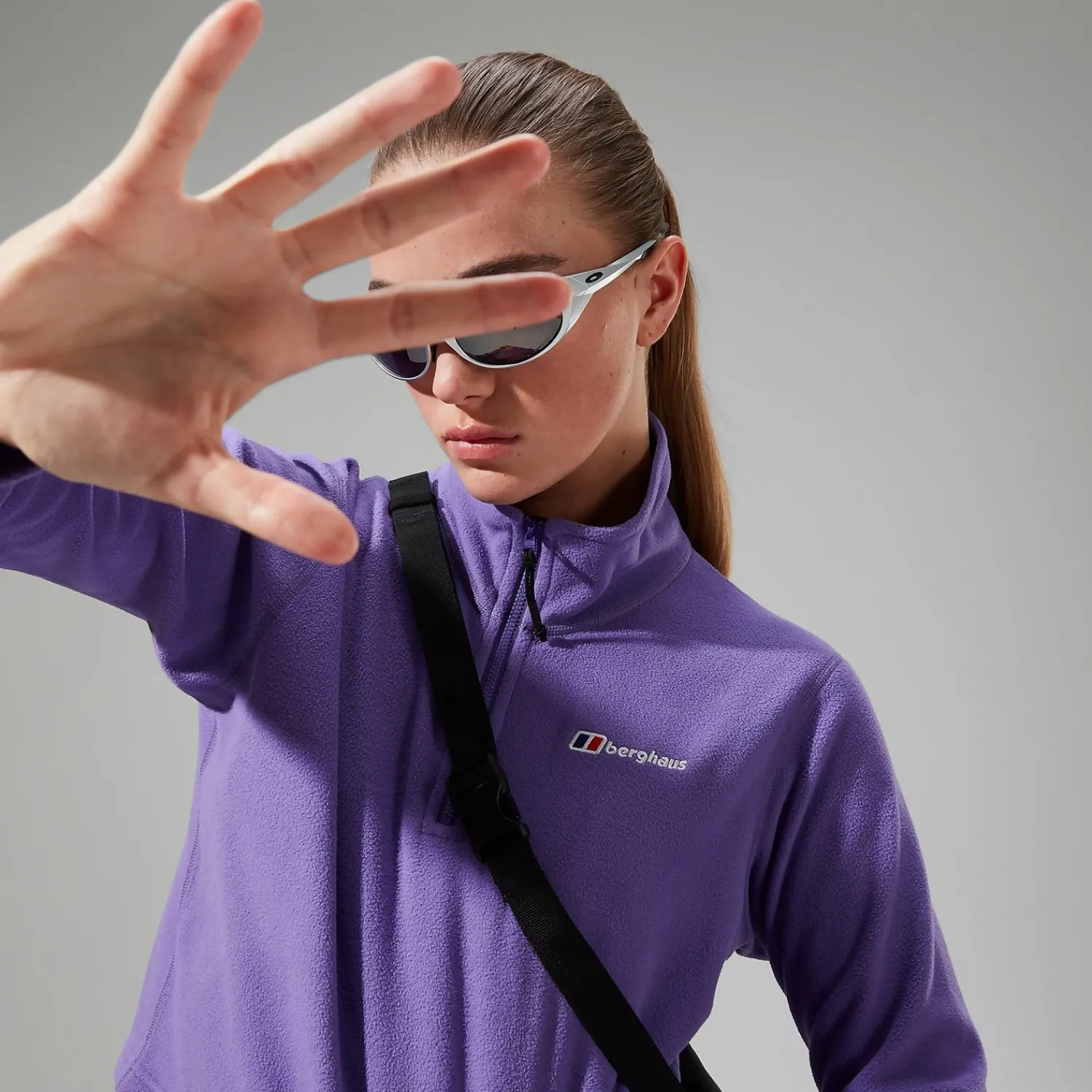 Berghaus Women's URB Prism Cropped Half Zip Fleece - Purple Discount