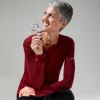 Berghaus Women's Voyager Tech Tee Long Sleeve Crew -Red New