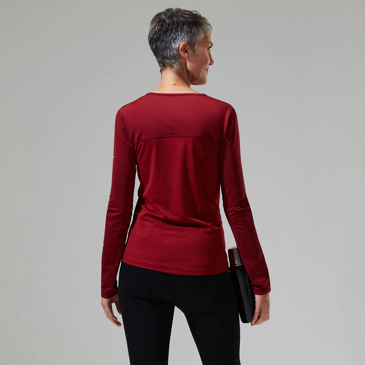 Berghaus Women's Voyager Tech Tee Long Sleeve Crew -Red New
