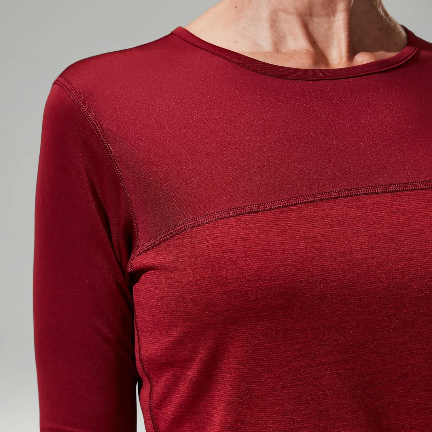 Berghaus Women's Voyager Tech Tee Long Sleeve Crew -Red New