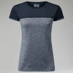 Berghaus Women's Voyager Tech Tee Short Sleeve Crew - Dark Grey / Black Online